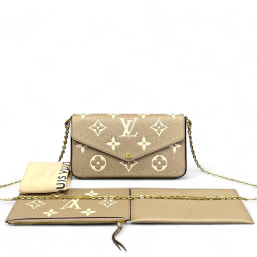 Louis Vuitton Pochette Felicie Chain Wallet Monogram Empreinte Giant Marmo