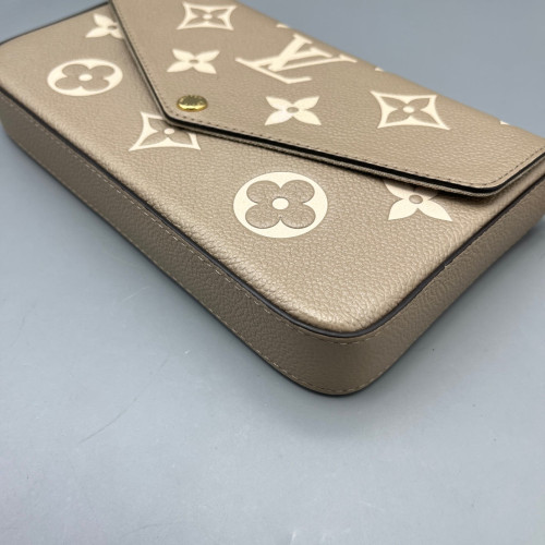 Louis Vuitton Pochette Felicie Chain Wallet Monogram Empreinte Giant Marmo