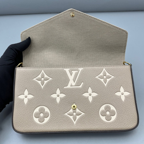 Louis Vuitton Pochette Felicie Chain Wallet Monogram Empreinte Giant Marmo