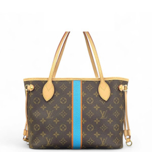 Louis Vuitton Neverfull PM Monogram Brown Blue Orange