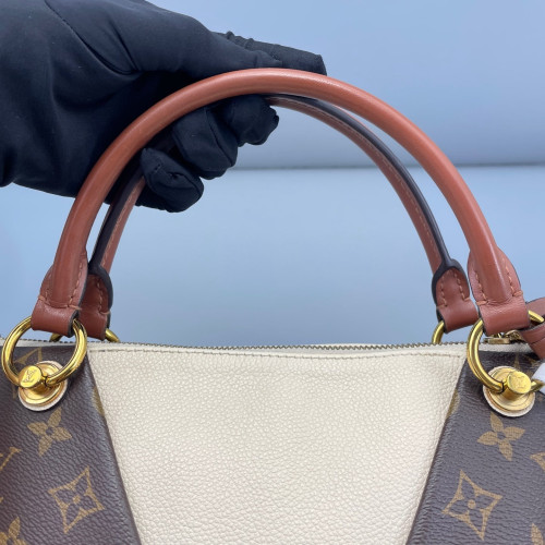Louis Vuitton V Tote BB Monogram Brown White