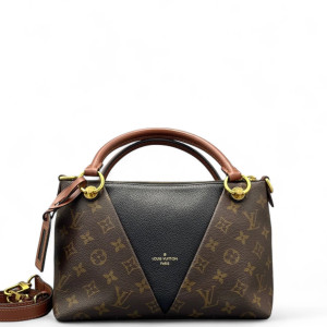 Louis Vuitton V Tote BB Monogram Brown Black