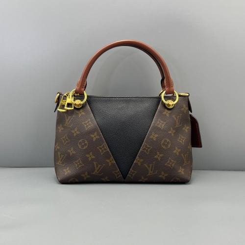 Louis Vuitton V Tote BB Monogram Brown Black Louis Vuitton V Tote BB Monogram Brown Black