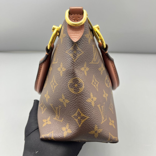 Louis Vuitton V Tote BB Monogram Brown Black Louis Vuitton V Tote BB Monogram Brown Black