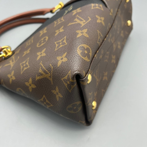 Louis Vuitton V Tote BB Monogram Brown Black Louis Vuitton V Tote BB Monogram Brown Black