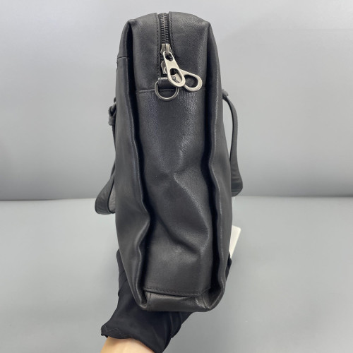 Bottega Veneta Intrecciato Briefcase Standard Calfskin Intrecciato Dark Grey Grey