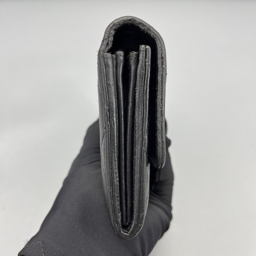Chanel Quilted Yen Wallet Lambskin Black Chanel Quilted Yen Wallet Lambskin Black
