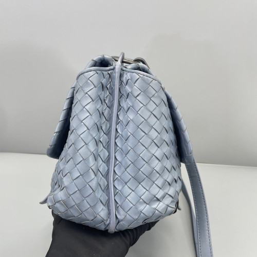 Bottega Veneta Flap Bag Lambskin Intrecciato Nappa Blue