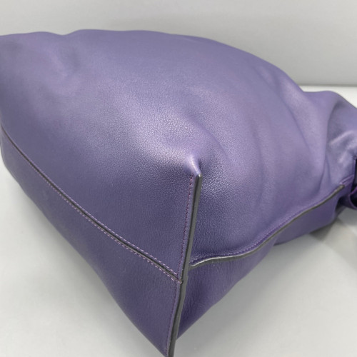 Loewe Medium Flamenco Knot Clutch Calfskin Dark Blue Purple Blue