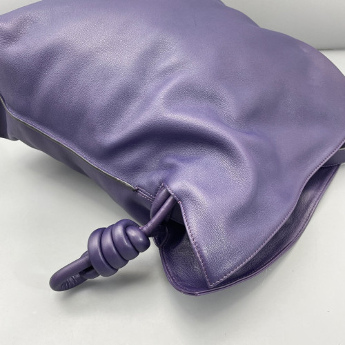 Loewe Medium Flamenco Knot Clutch Calfskin Dark Blue Purple Blue