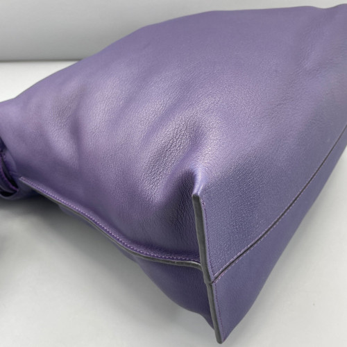 Loewe Medium Flamenco Knot Clutch Calfskin Dark Blue Purple Blue