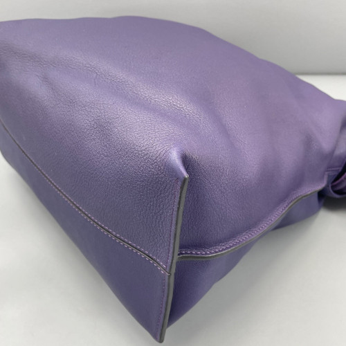 Loewe Medium Flamenco Knot Clutch Calfskin Dark Blue Purple Blue