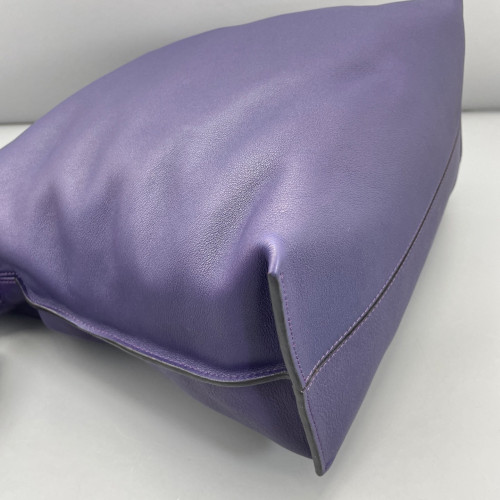 Loewe Medium Flamenco Knot Clutch Calfskin Dark Blue Purple Blue