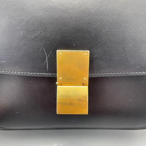 Celine Medium Classic Box Smooth Calfskin Black