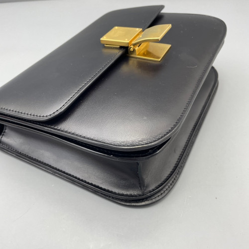 Celine Medium Classic Box Smooth Calfskin Black