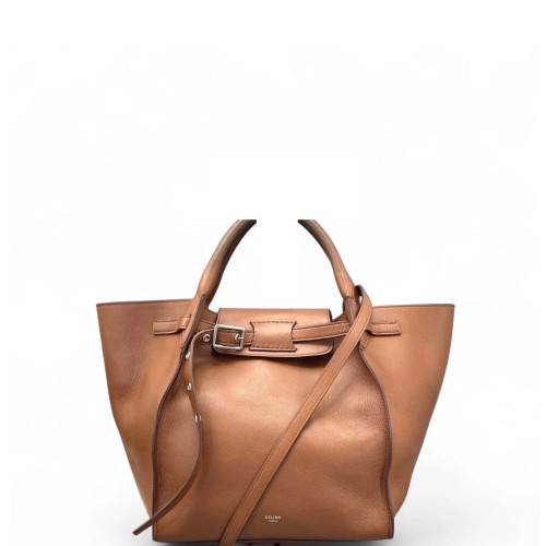 Celine Small Big Bag Calfskin Grained Calfskin Tan