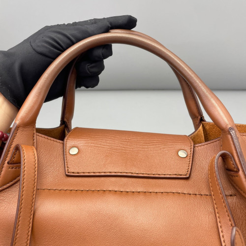 Celine Small Big Bag Calfskin Grained Calfskin Tan