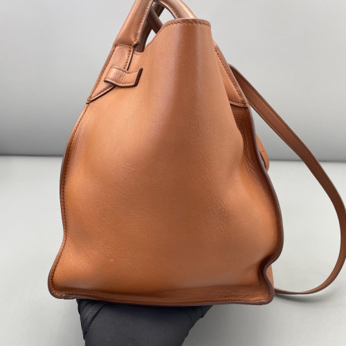 Celine Small Big Bag Calfskin Grained Calfskin Tan