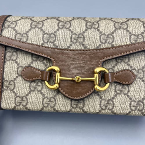 Gucci Mini Horsebit 1955 GG Supreme Monogram Beige Brown