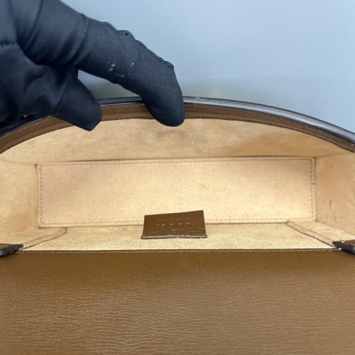 Gucci Mini Horsebit 1955 GG Supreme Monogram Beige Brown