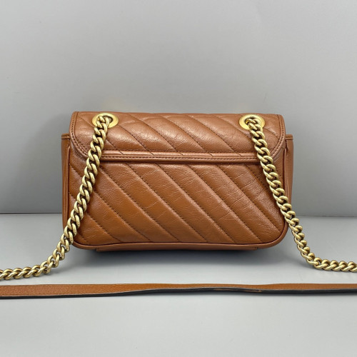 Gucci Matelasse Small GG Marmont Calfskin Tan