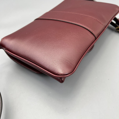 Gucci Small Arli Flap Shoulder Bag Calfskin Burgundy Gucci Small Arli Flap Shoulder Bag Calfskin Burgundy