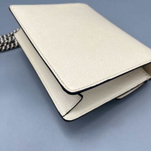 Gucci Strass Small Dionysus Grained Calfskin White