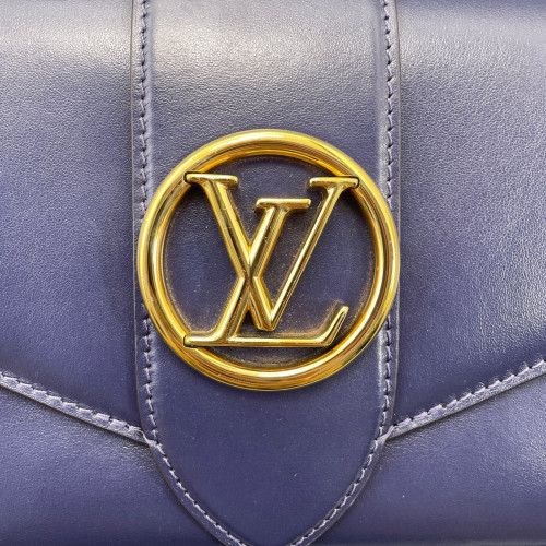 Louis Vuitton Pont 9 PM Calfskin Dark Blue