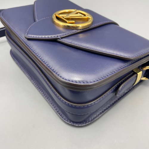 Louis Vuitton Pont 9 PM Calfskin Dark Blue