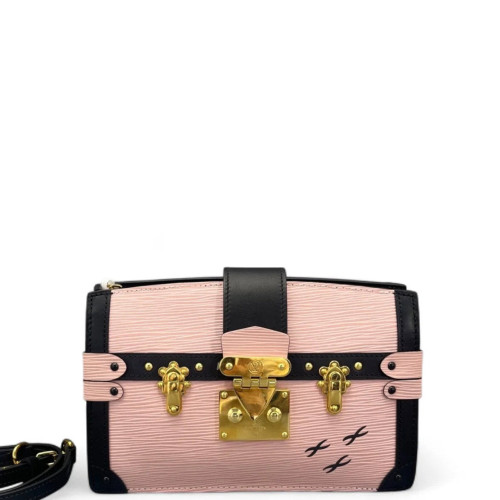Louis Vuitton Trunk Clutch Epi Pink Black