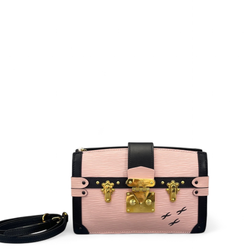 Louis Vuitton Trunk Clutch Epi Pink Black