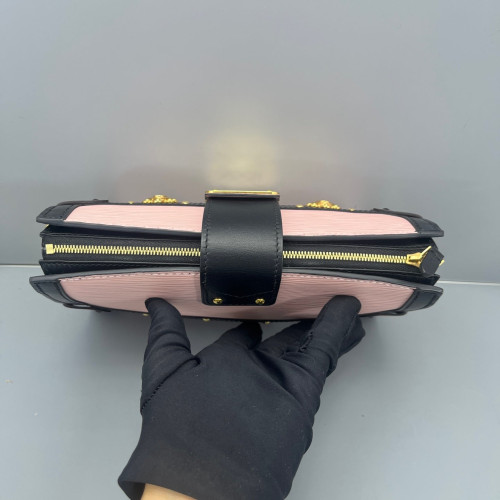 Louis Vuitton Trunk Clutch Epi Pink Black