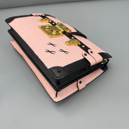 Louis Vuitton Trunk Clutch Epi Pink Black