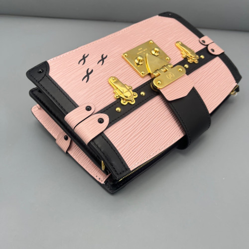 Louis Vuitton Trunk Clutch Epi Pink Black