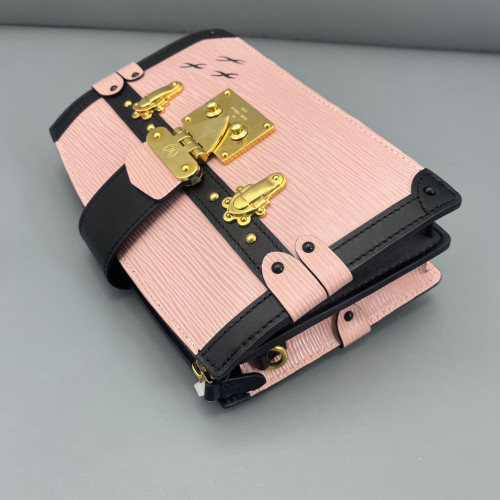 Louis Vuitton Trunk Clutch Epi Pink Black