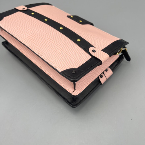 Louis Vuitton Trunk Clutch Epi Pink Black