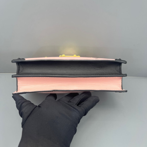 Louis Vuitton Trunk Clutch Epi Pink Black