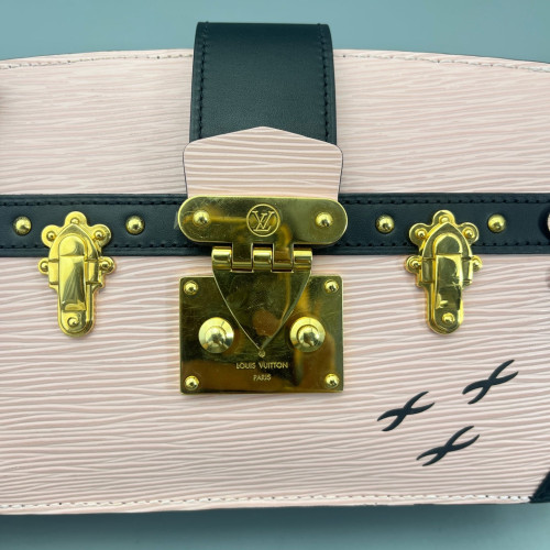 Louis Vuitton Trunk Clutch Epi Pink Black