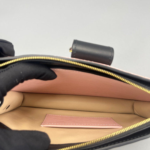 Louis Vuitton Trunk Clutch Epi Pink Black