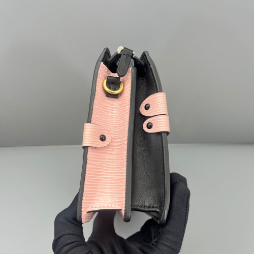 Louis Vuitton Trunk Clutch Epi Pink Black