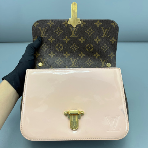 Louis Vuitton Cherrywood BB Vernis Monogram Pink Brown