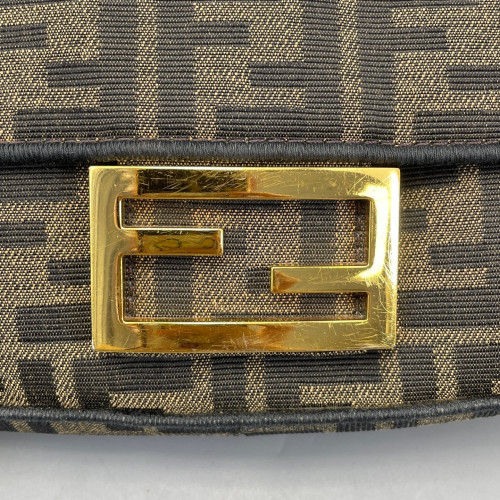Fendi Mini Baguette Zucca Brown Dark Brown