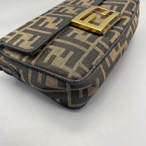 Fendi Mini Baguette Zucca Brown Dark Brown