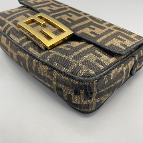Fendi Mini Baguette Zucca Brown Dark Brown