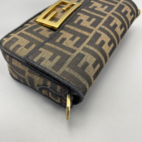Fendi Mini Baguette Zucca Brown Dark Brown
