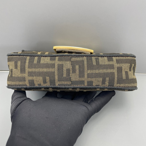 Fendi Mini Baguette Zucca Brown Dark Brown