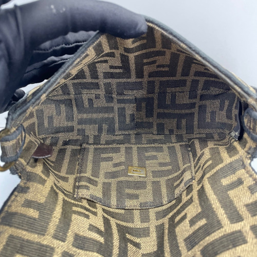 Fendi Mini Baguette Zucca Brown Dark Brown