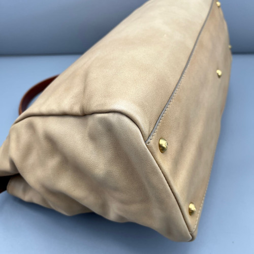 Fendi Peekaboo Iconic Large Calfskin Khaki Brown
