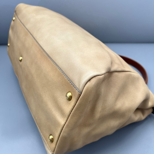 Fendi Peekaboo Iconic Large Calfskin Khaki Brown