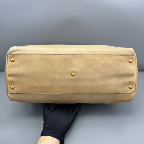 Fendi Peekaboo Iconic Large Calfskin Khaki Brown